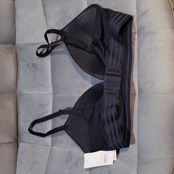 AUDEN WOMEN'S BLACK PUSH UP WIRE FREE BRA. NWT - Picture 2 of 5